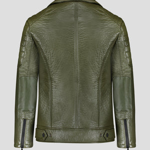 Southern Gents Biker Jacket - Army Green