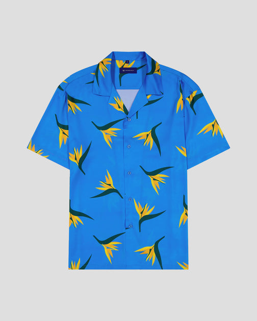 ★Wai Kei★ Skashi Stripe Collar Short Sleeve Knit Sky Blue Skashi Stripe Collar Half Sleeve Knit - WaiKei | 60% - Asian