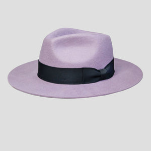 SG Ferguson Fedora Hat - Lavender + Black