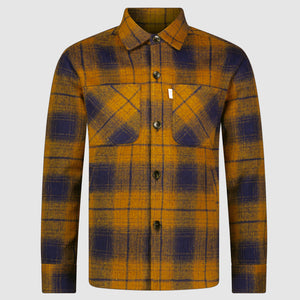 Southern Gents Quilted Overshirt - Mustard Plaid