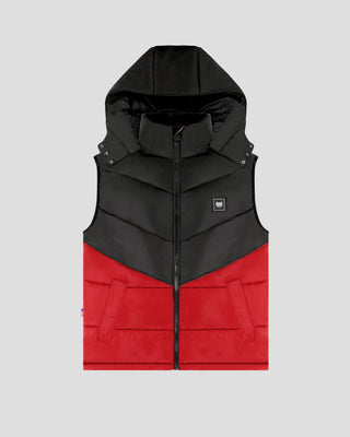 SG Puffer Vest - Black + Red