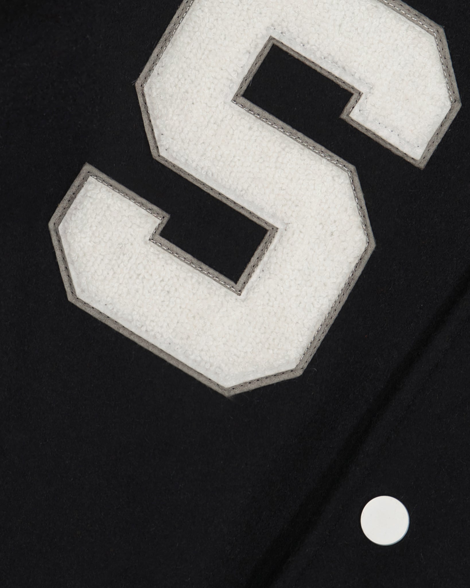 Southern Gent Varsity Jacket - Black + White