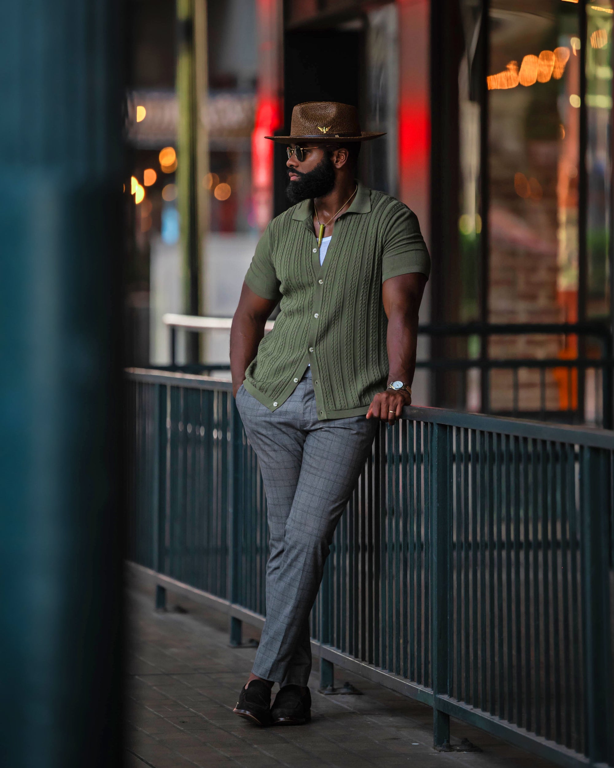 SG Knit Polo Cable Knit Green – Southern Gents