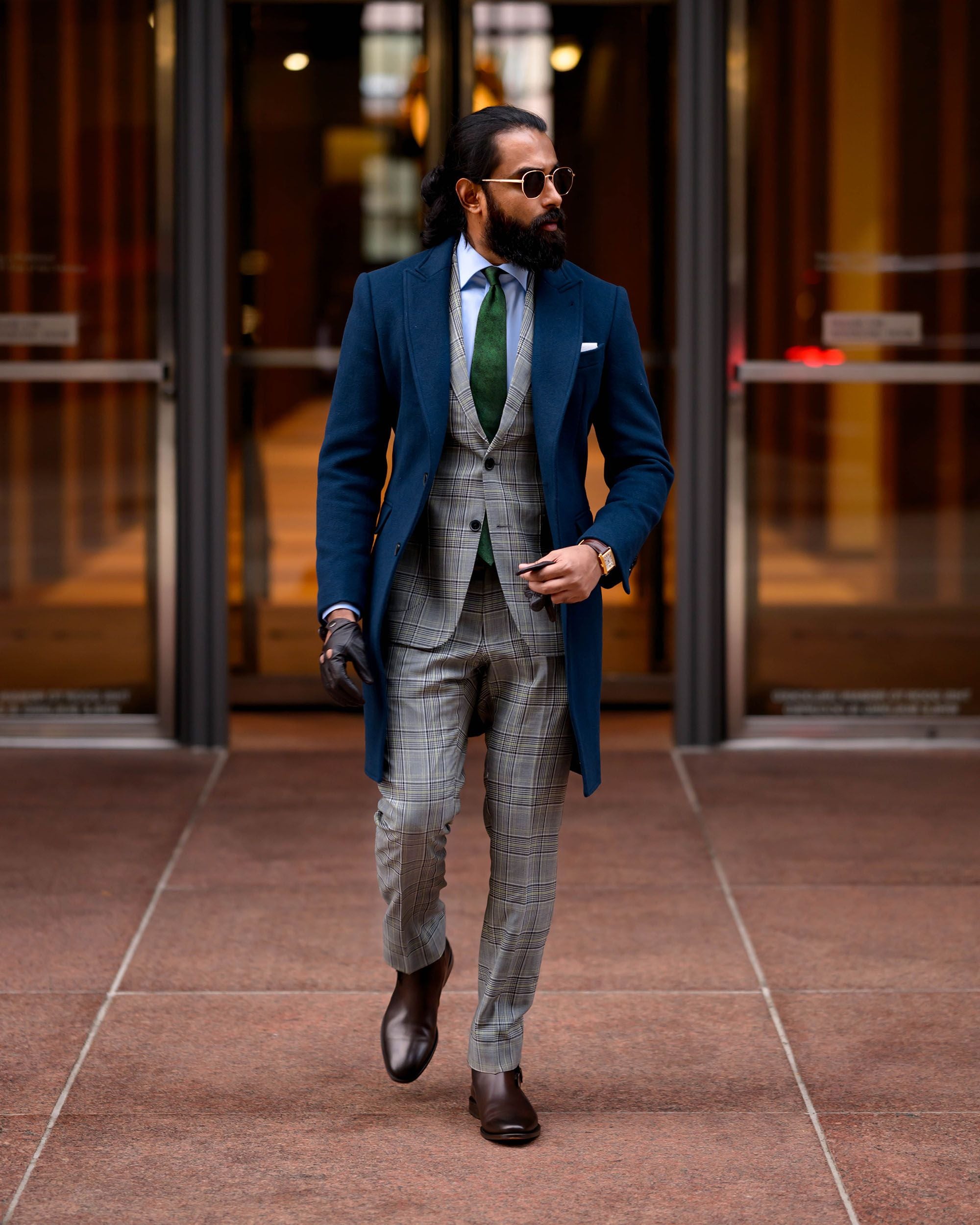 Southern Gents Single Breasted Overcoat – Navy – Southern Gents