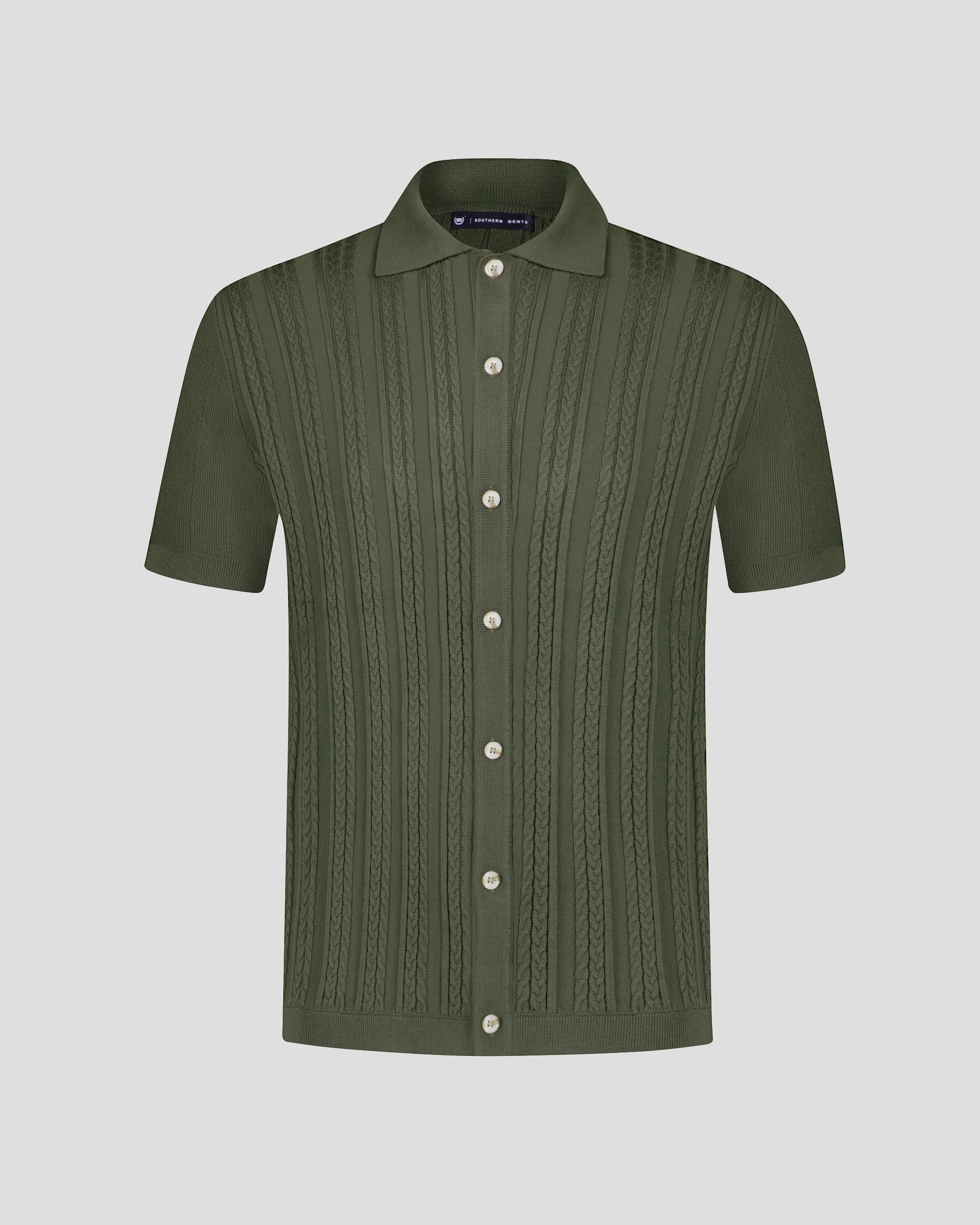 SG Knit Polo - Cable Knit Green – Southern Gents