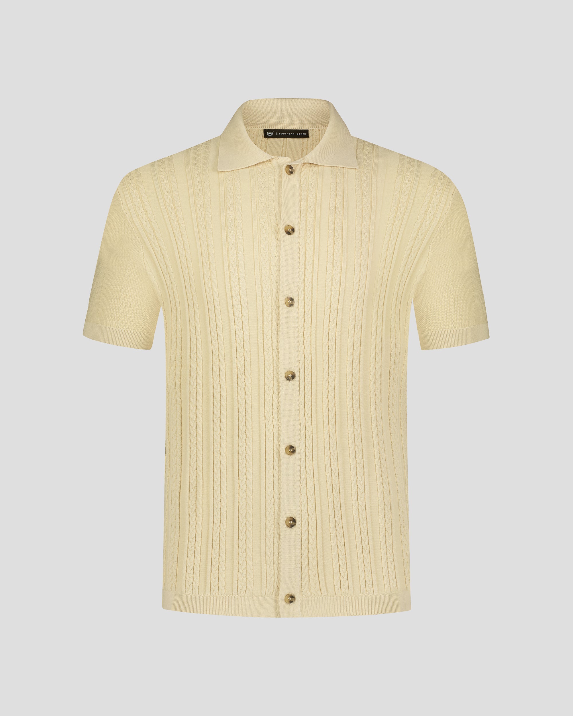 SG Knit Polo - Cable Knit Tan – Southern Gents