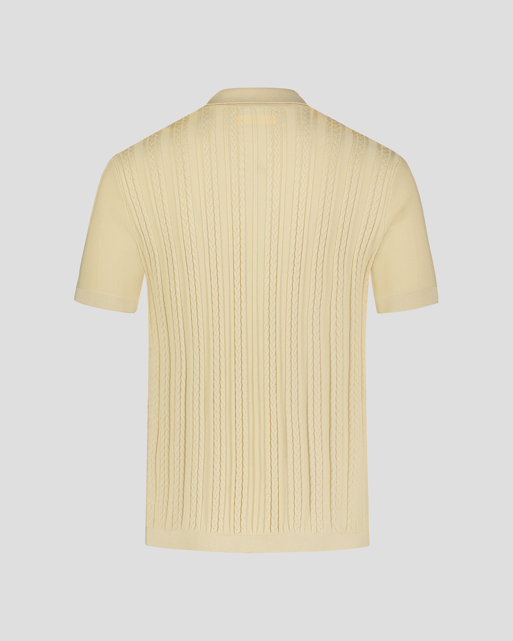 SG Knit Polo - Cable Knit Tan