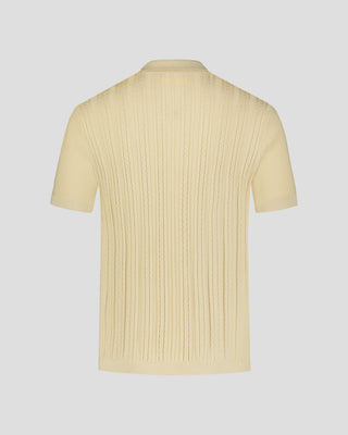 Southern Gents Knit Polo - Cable Knit Tan
