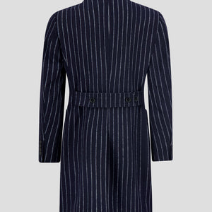 Southern Gents Single Breasted Coat - Navy Pinstripe