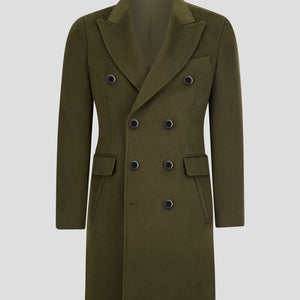 Southern Gents Double Breasted Coat - Olive