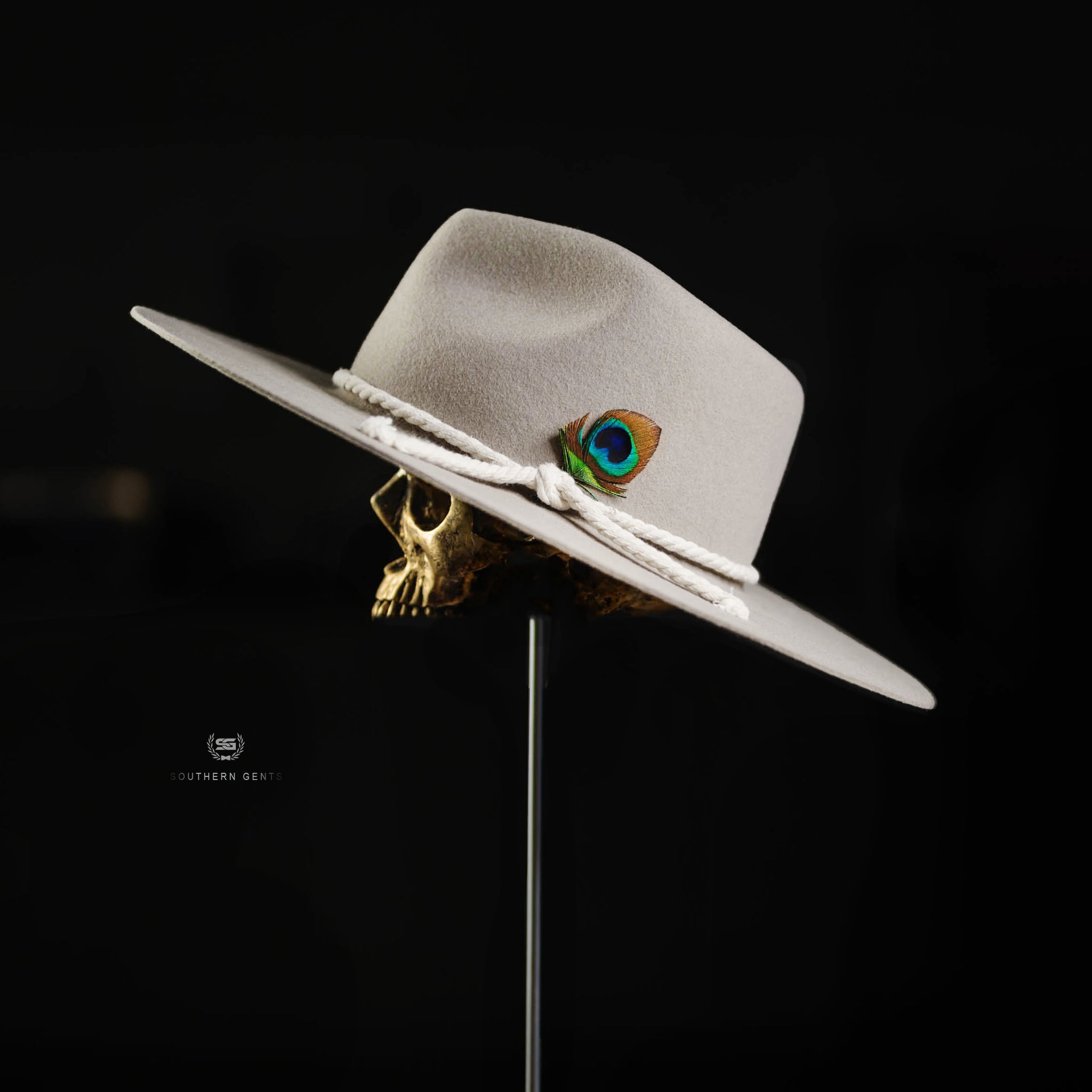 Southern Gents Wide Brim Alexander Fedora Hat - Taupe