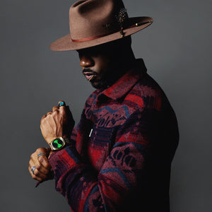 Southern Gents Lonestar Wide Brim Fedora - Walnut Brown