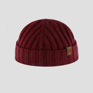SG Cashmere + Merino Fisherman Beanie - Rust Red