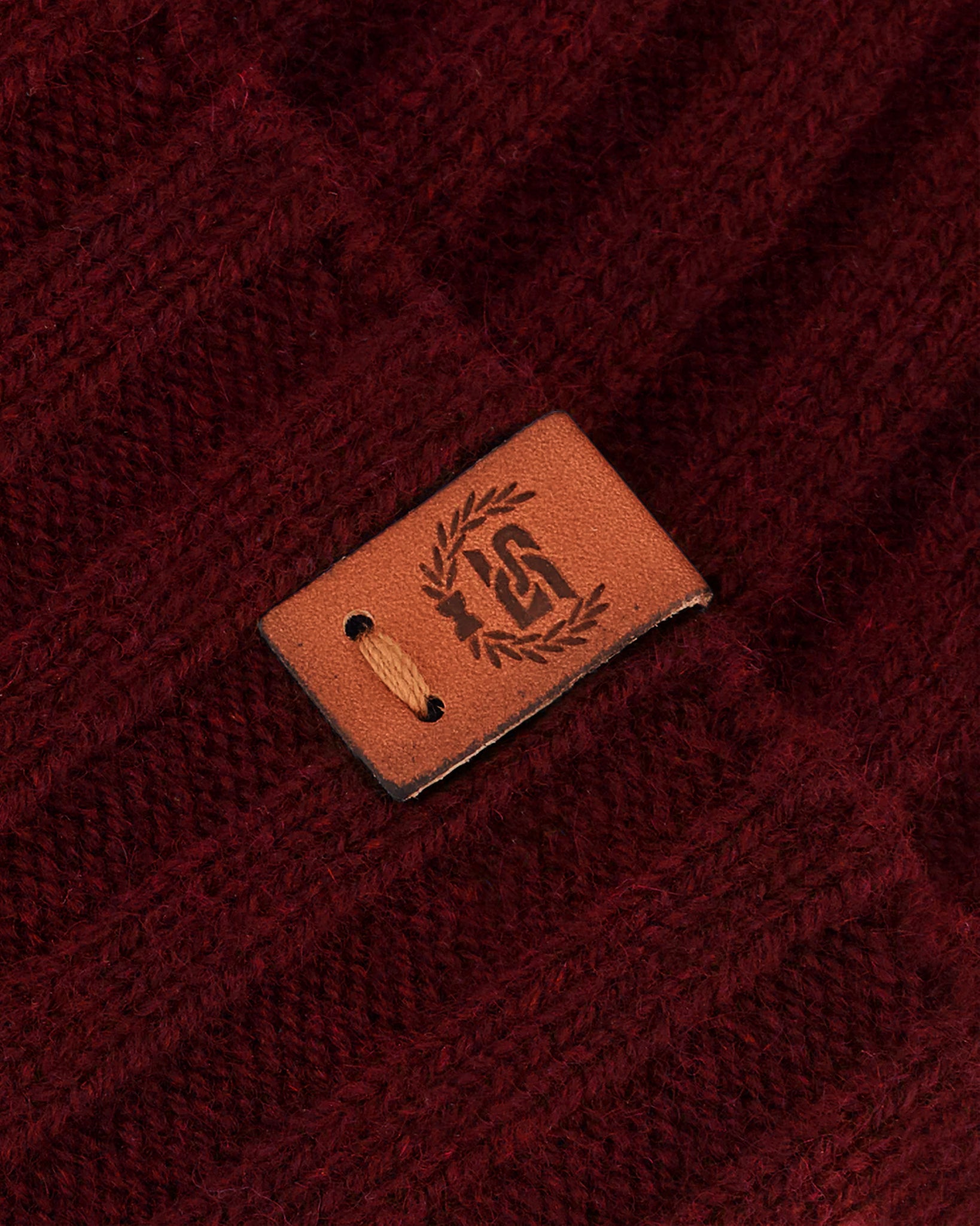 SG Cashmere + Merino Fisherman Beanie - Rust Red