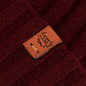 SG Cashmere + Merino Fisherman Beanie - Rust Red