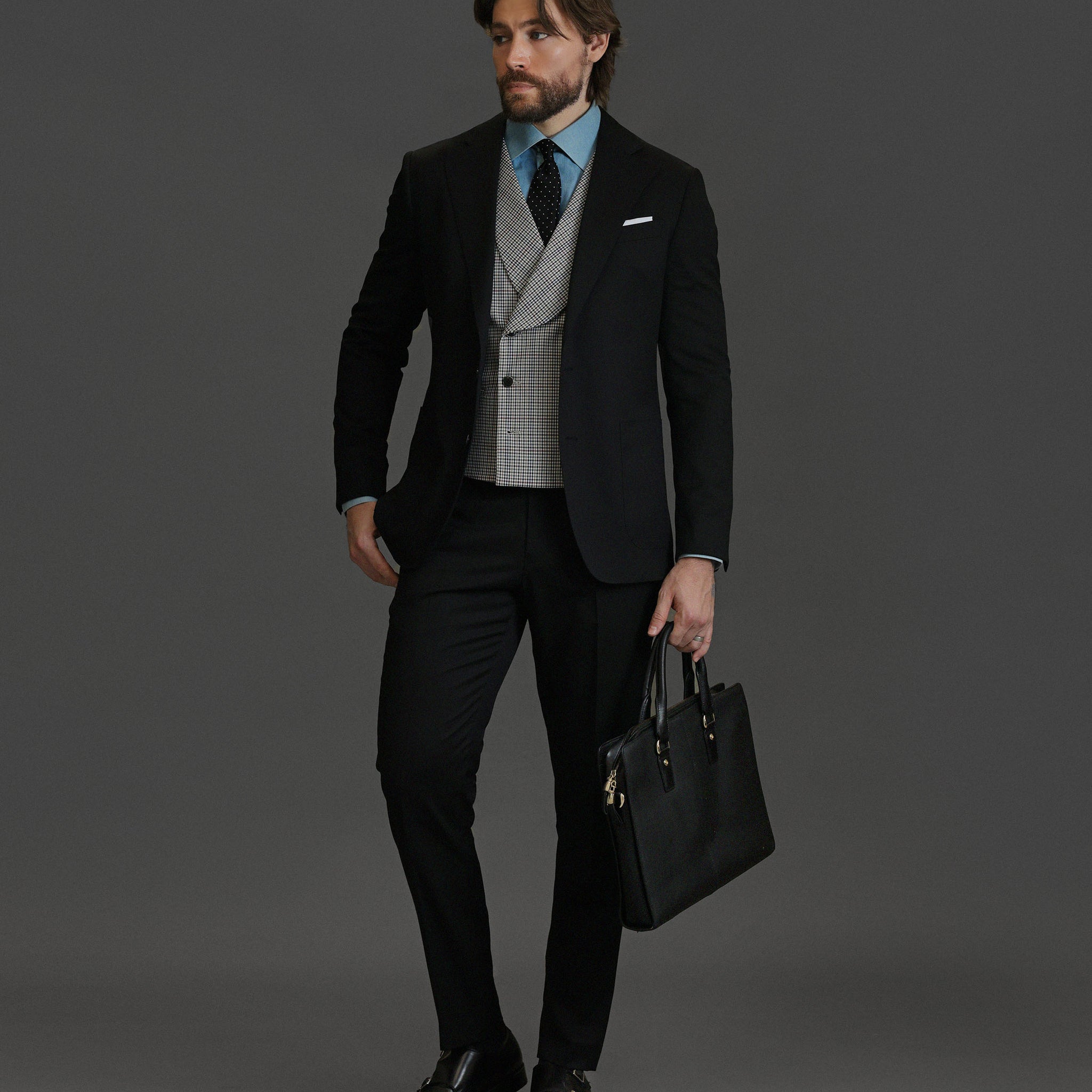 Southern Gent Singlebreasted Suit - Black