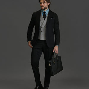 Southern Gent Singlebreasted Suit - Black