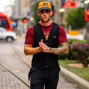 Southern Gents single-breasted suit vest - black