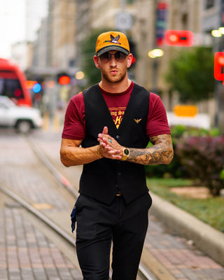 Southern Gents single-breasted suit vest - black