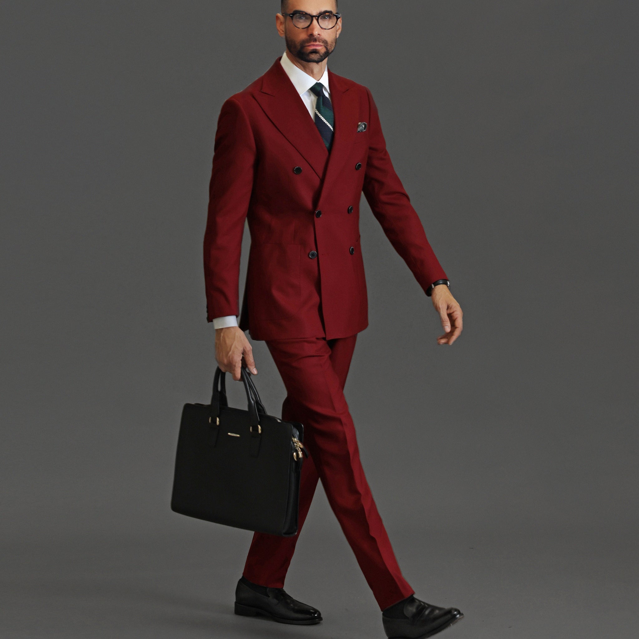 Southern Gents Double Breasted Blazer - Burgundy
