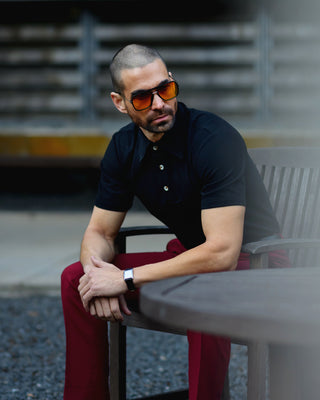 Southern Gents Vintage Polo - Black 