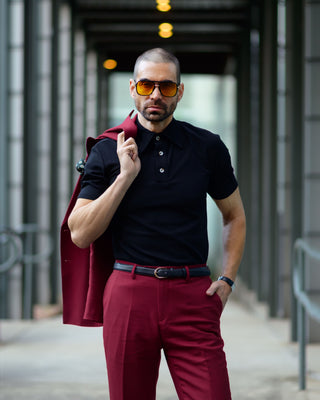 Southern Gents Vintage Polo - Black 