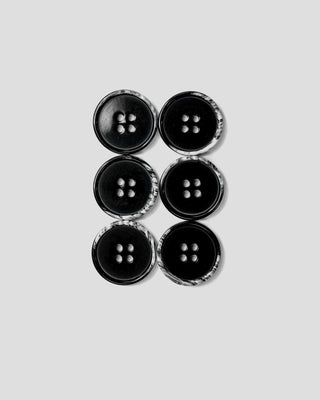 Southern Gents Black + White Streak Suit Buttons 