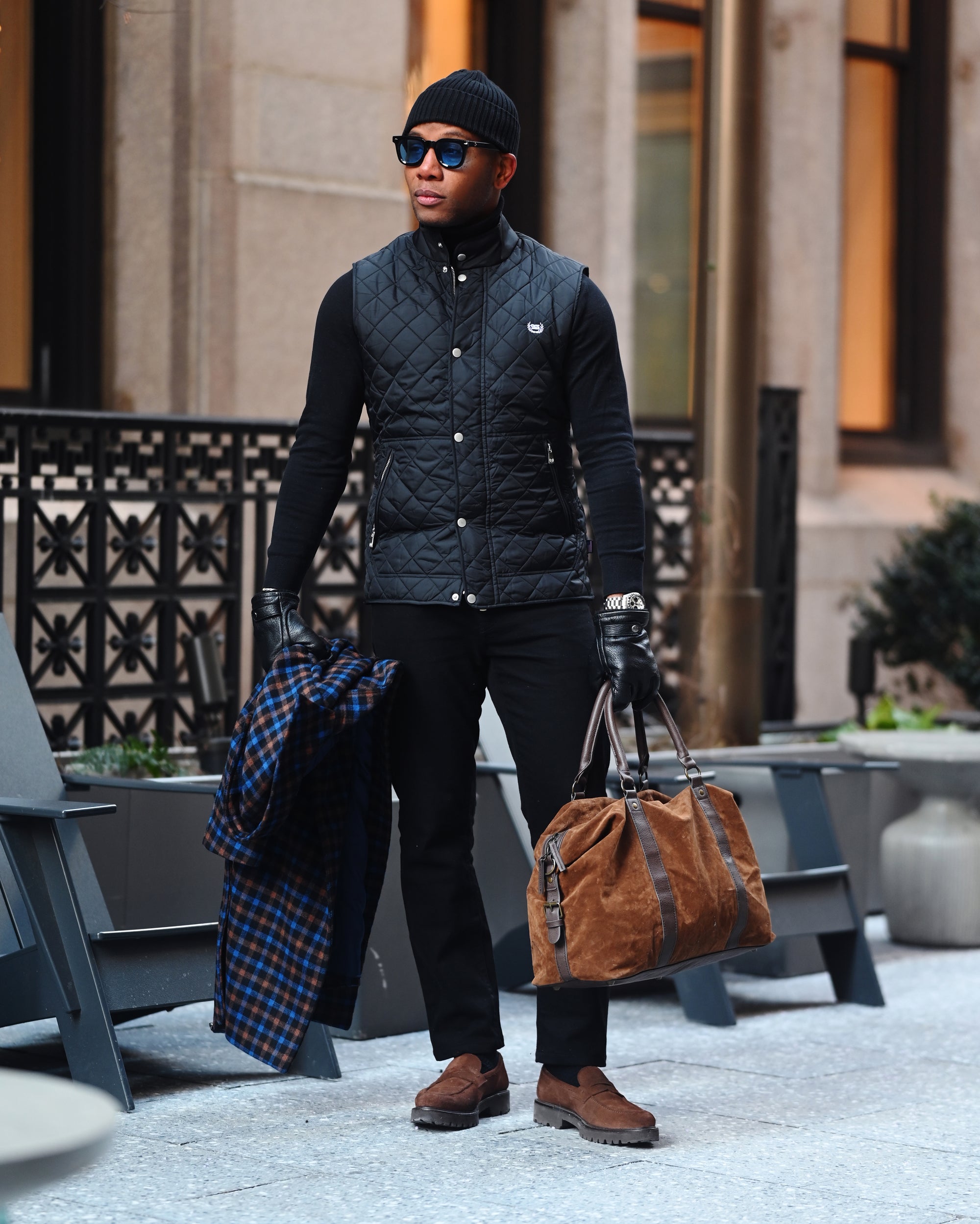 SG Quilted Vest Black – Southern Gents - Main Image