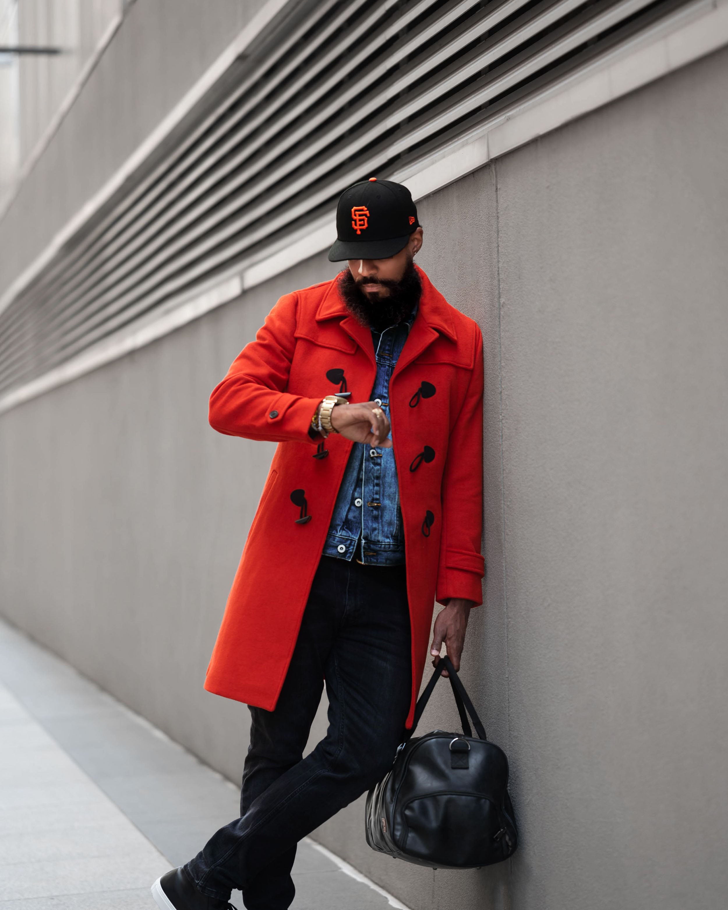 Burberry trench store coat mens orange