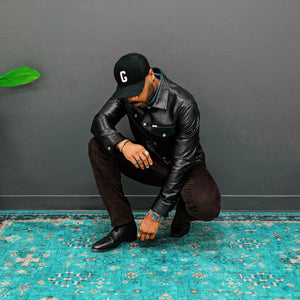 Southern Gents Signature Leather Trucker Jacket - Black