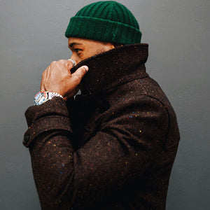 Southern Gents Duffle Coat - Brown Donegal Herringbone