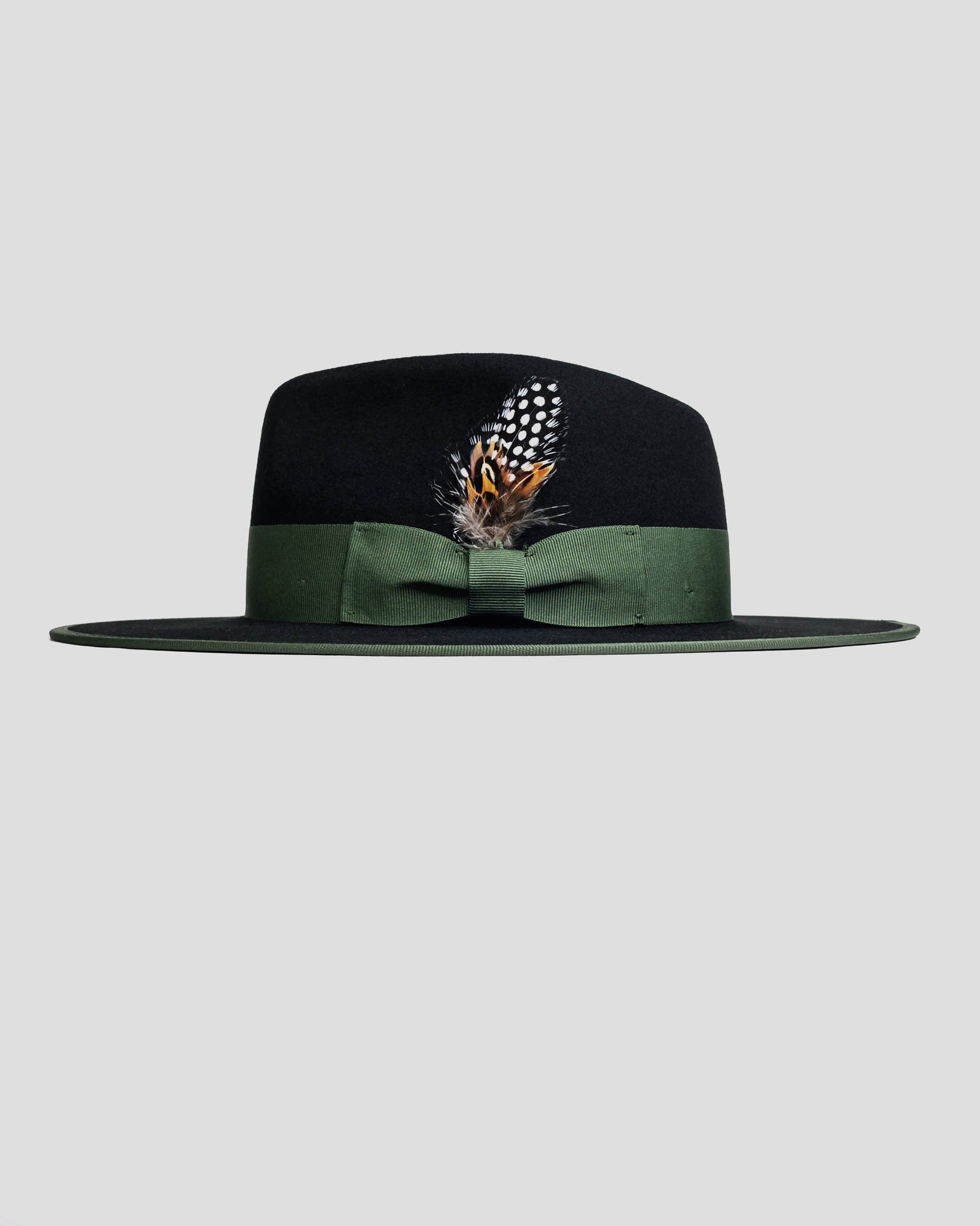 Southern Gents Ferguson Fedora - Black + Green