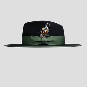 Southern Gents Ferguson Fedora - Black + Green
