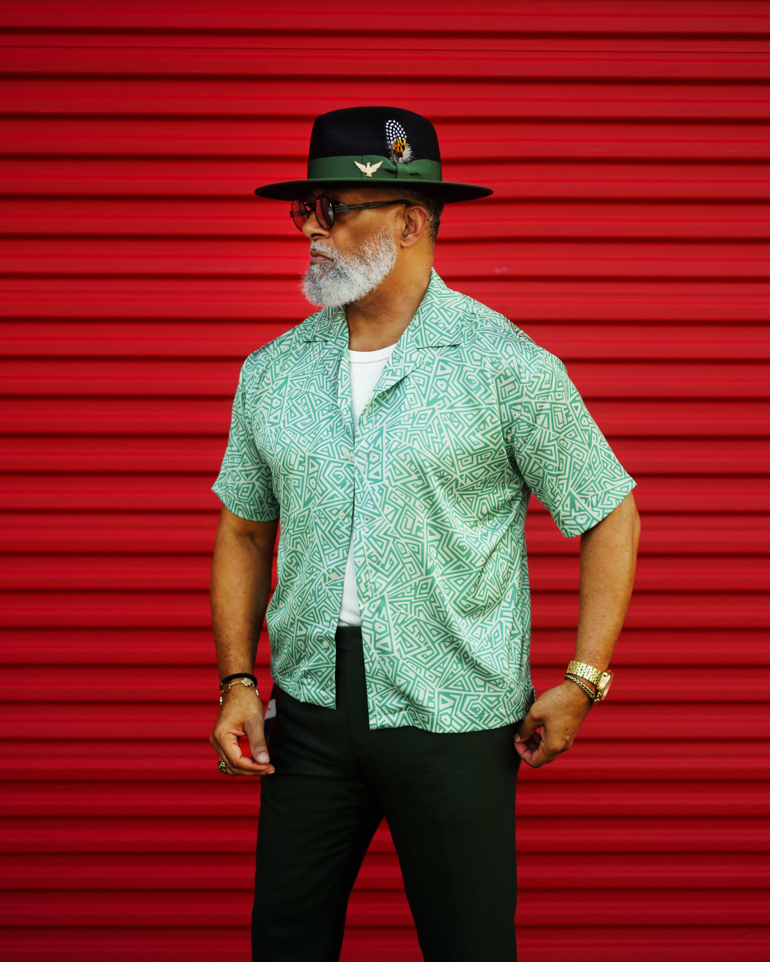 Southern Gents Camp Collar Shirt - Geometric Jungle – Southern Gents