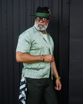 Southern Gents Ferguson Fedora - Black + Green