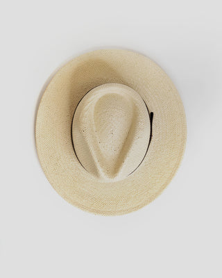 Southern Gents Geoffrey Straw Fedora Hat - Natural