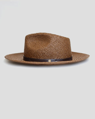 Southern Gents Geoffrey Straw Fedora Hat - Toffee