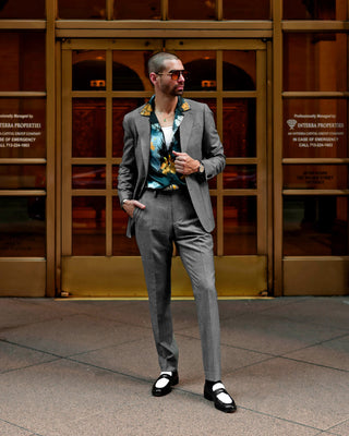 Southern Gents Smithson Penny Loafer - Black + White