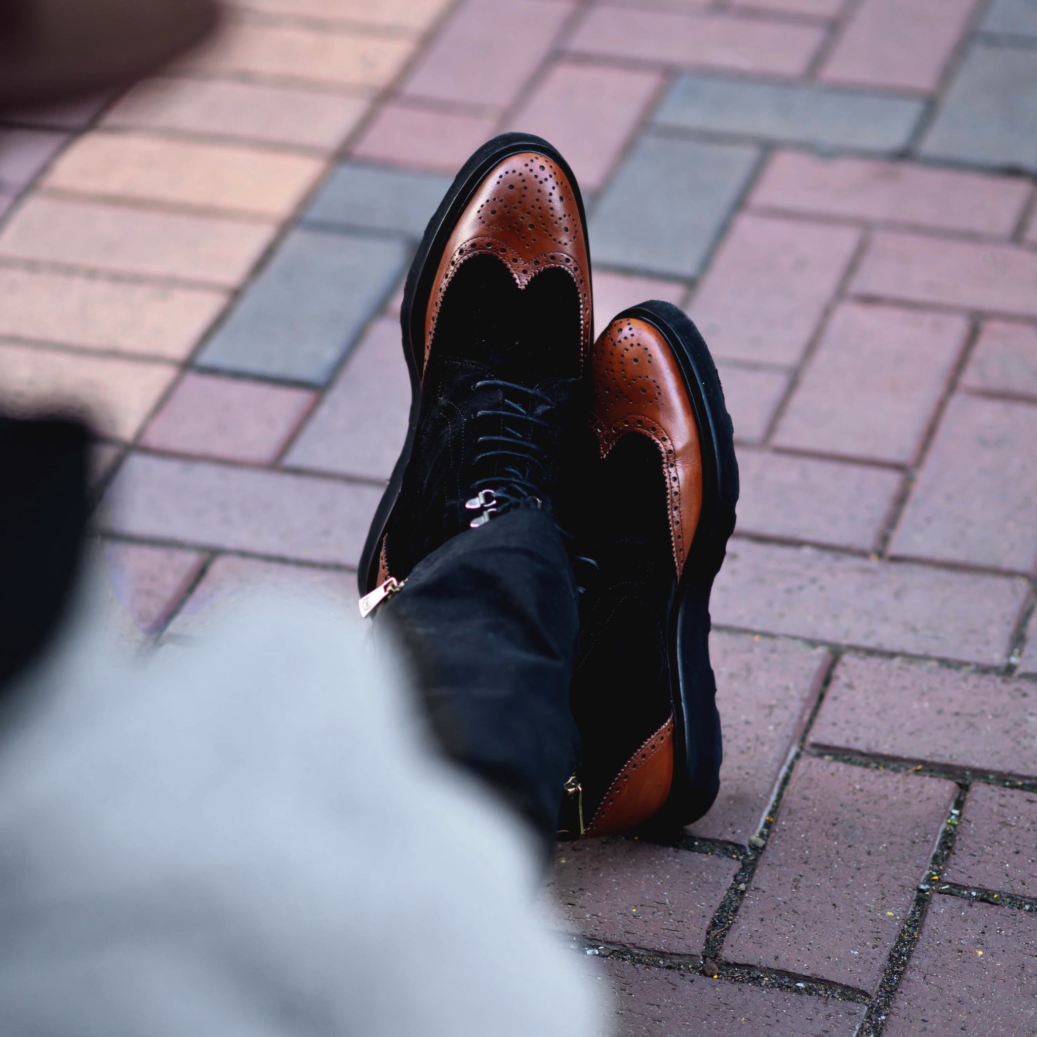SG Rogue Sport Wingtip Boots V2 – Black + Walnut