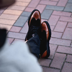 SG Rogue Sport Wingtip Boots V2 – Black + Walnut