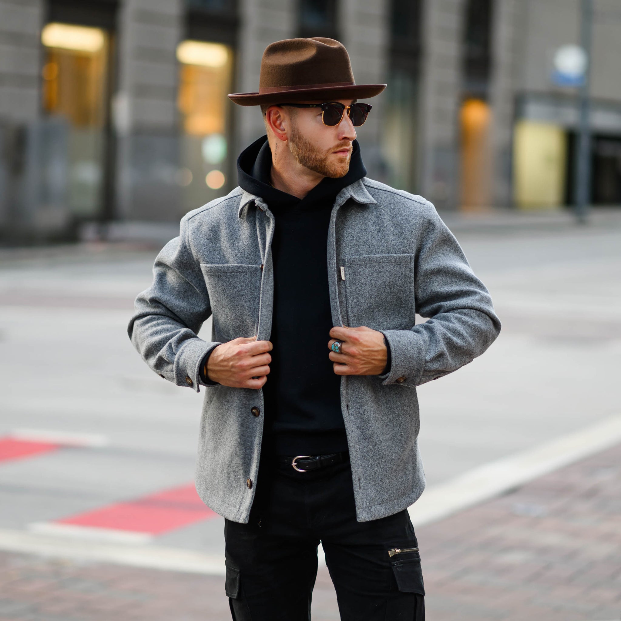 Southern Gents Overshirt Jacket - Heather Grey