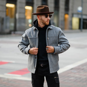 Southern Gents Overshirt Jacket - Heather Grey