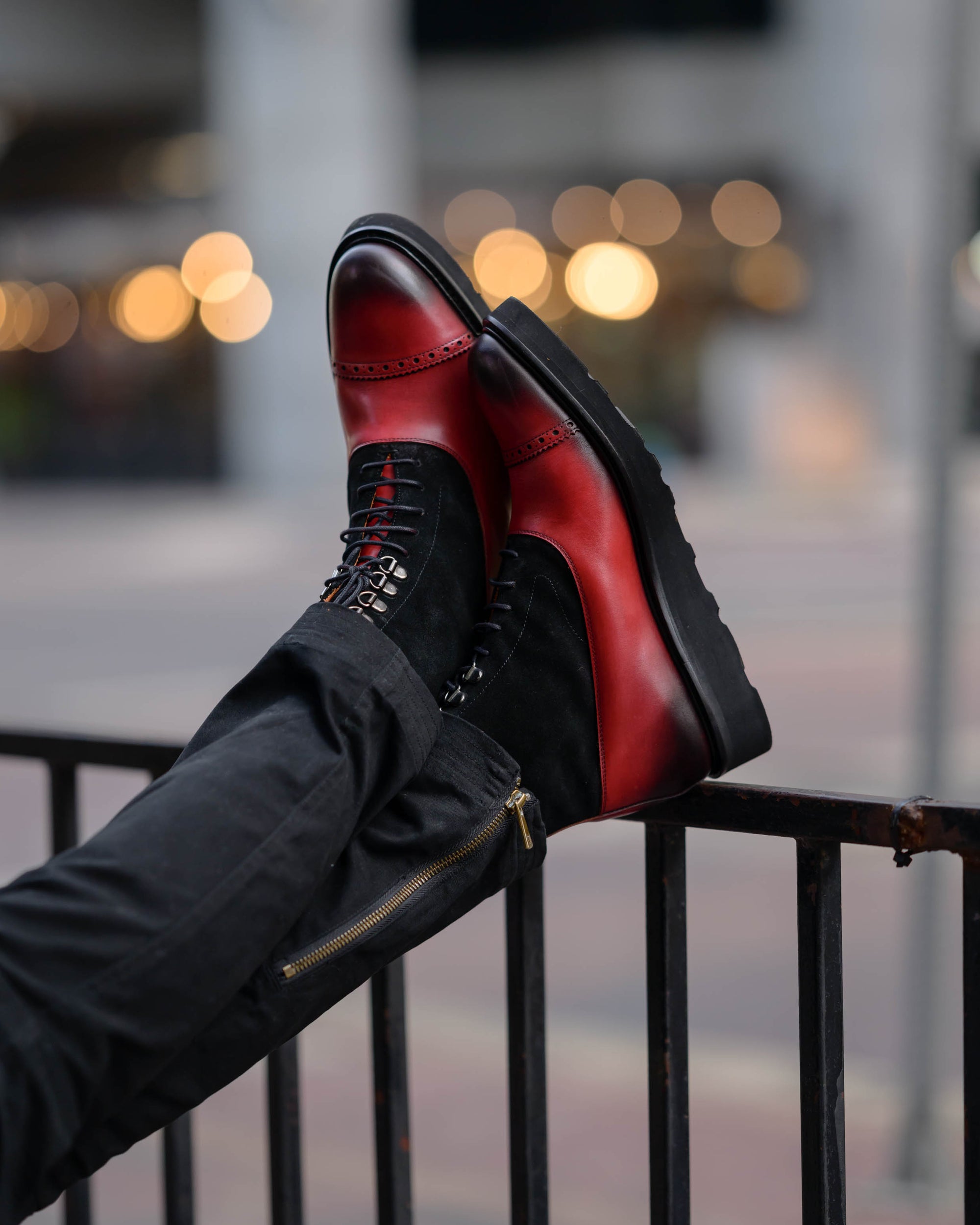 Southern Gents Logan High Top Boots V2 Cherry + Black Southern Gents Southern Gents Logan High Top Boots V2 Cherry + Black Southern Gents