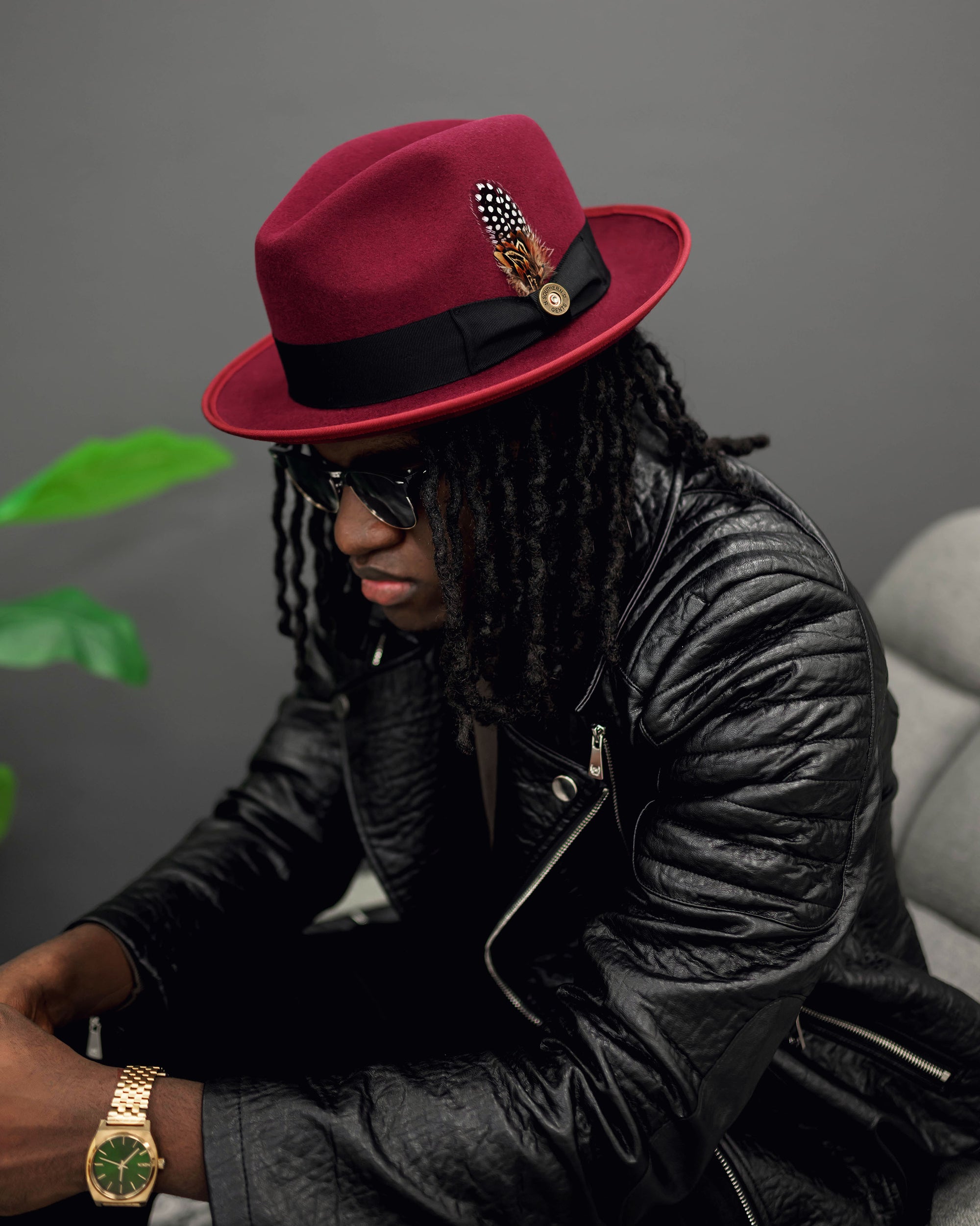 Burgundy Trilby Fedora V2 for Men Southern Gents