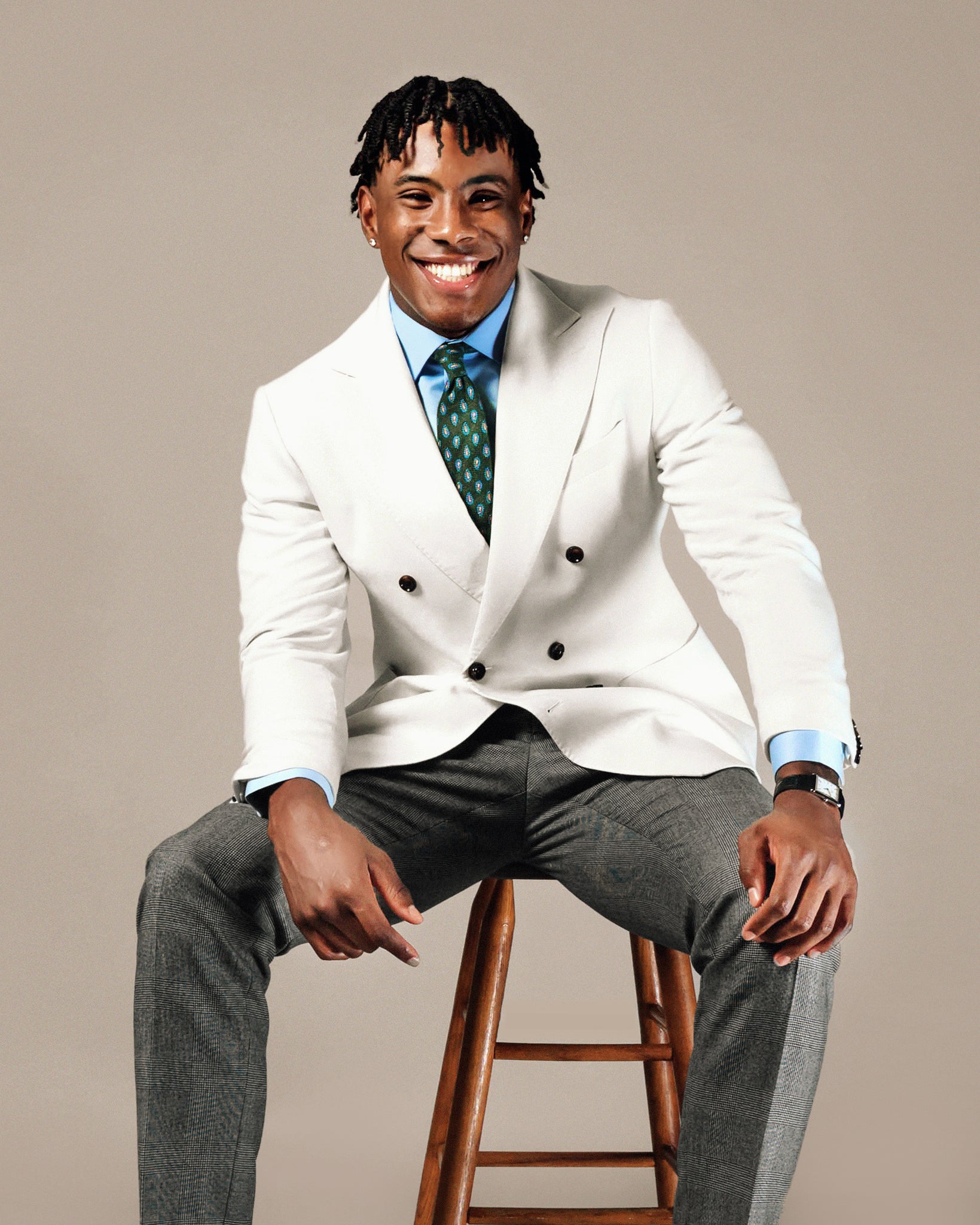 Southern Gents Double Breasted Blazer - Ivory