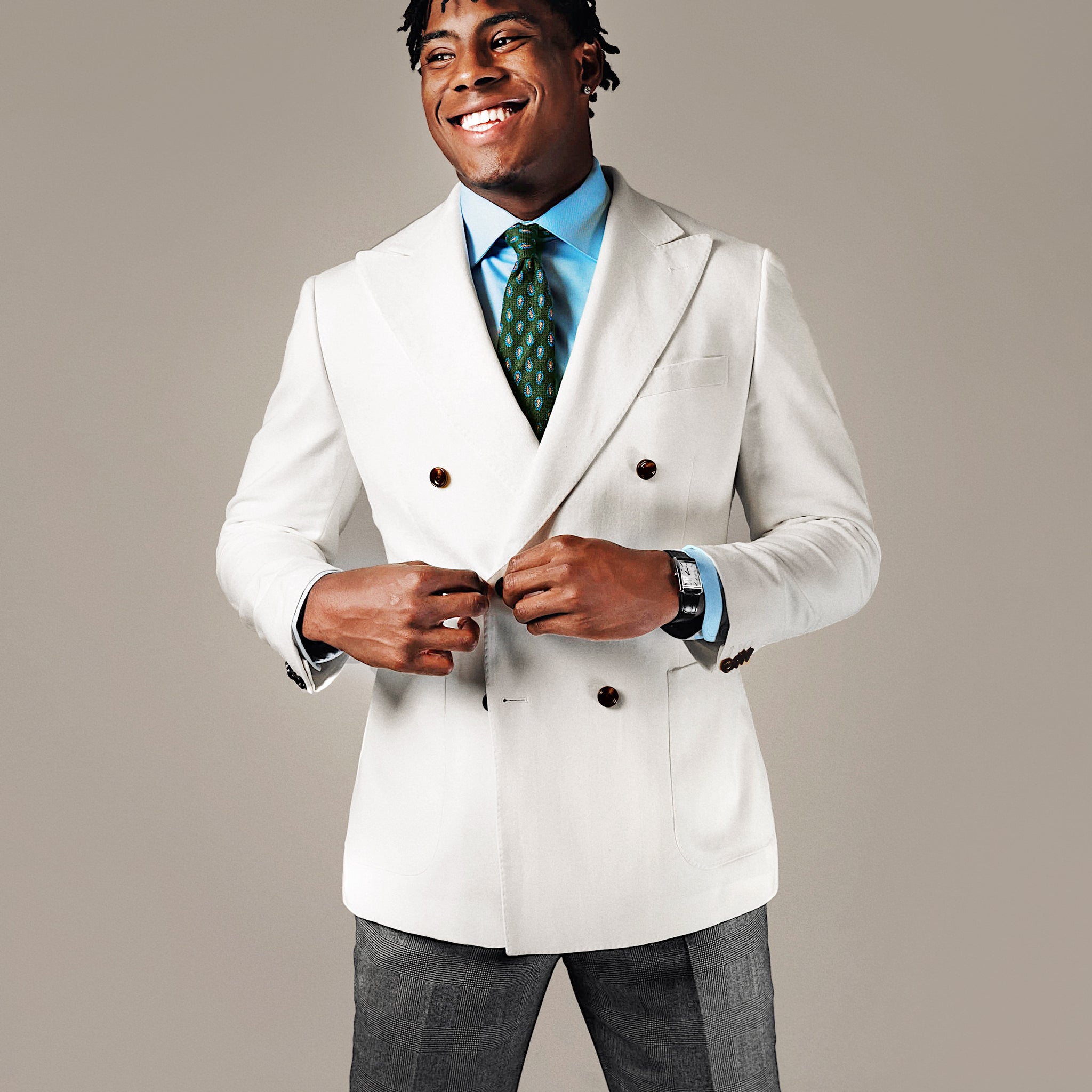 Southern Gents Double Breasted Blazer - Ivory
