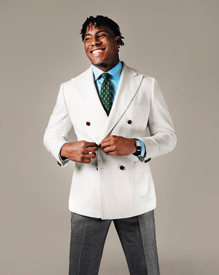 Southern Gents Double Breasted Blazer - Ivory