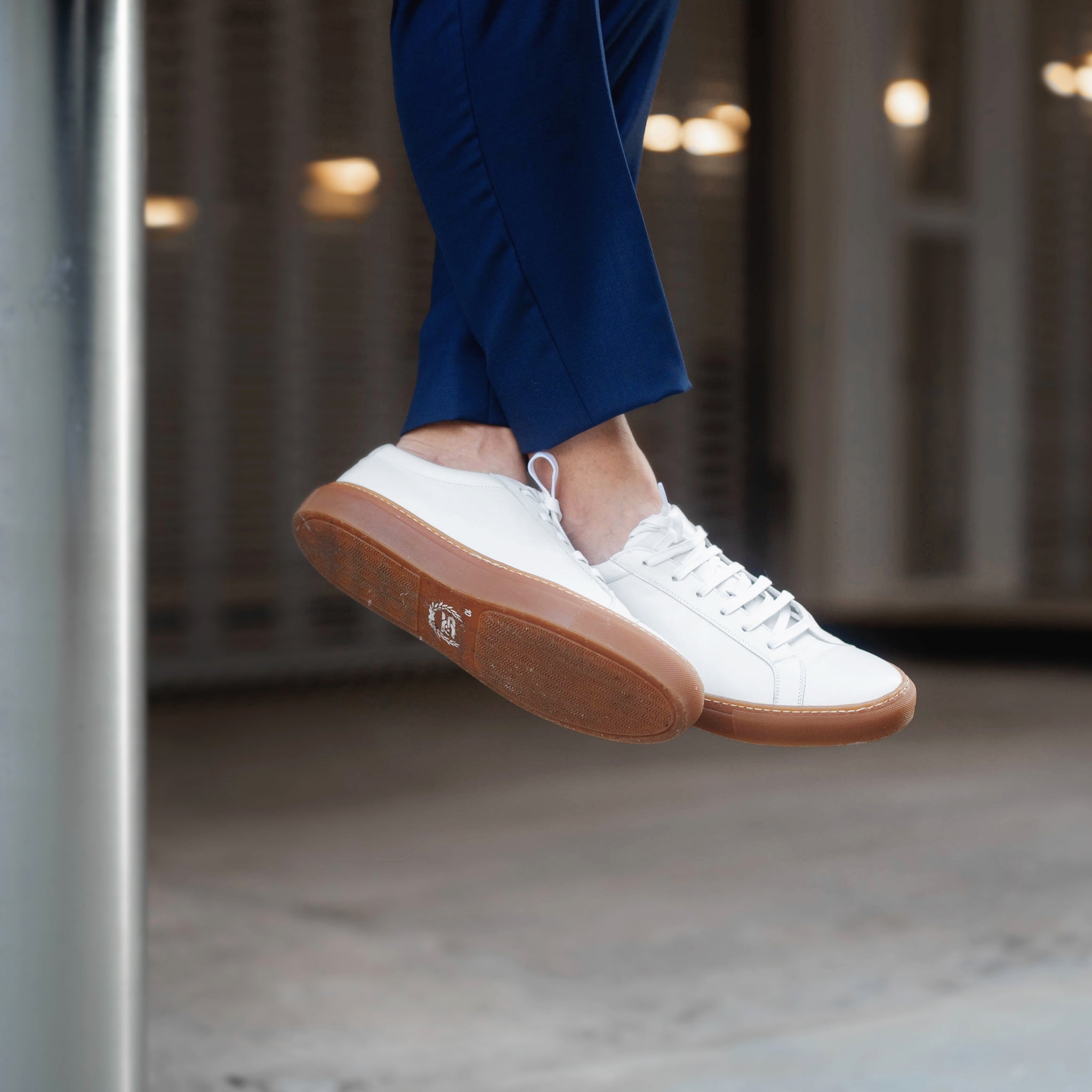 Southern Gents Classic Sneaker - White + Gum