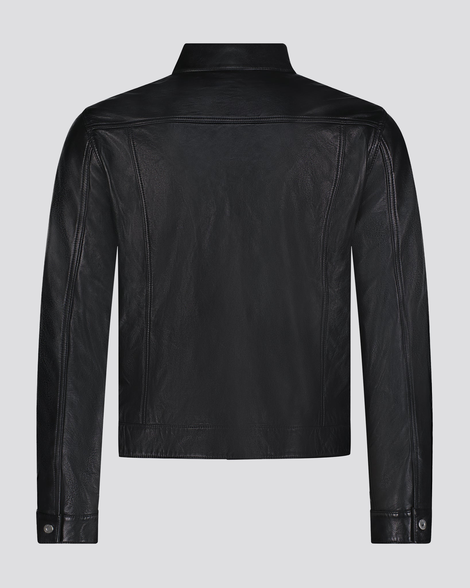SG Genuine Leather Trucker Jacket - Black