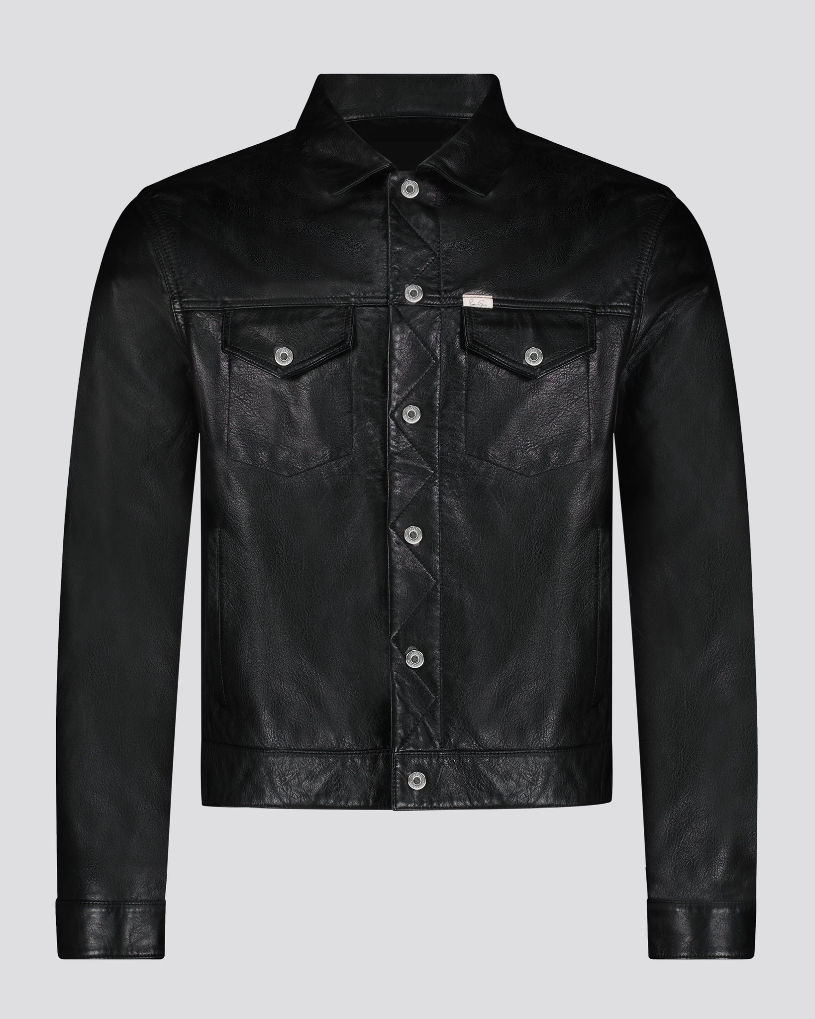 Southern Gents Signature Leather Trucker Jacket - Black